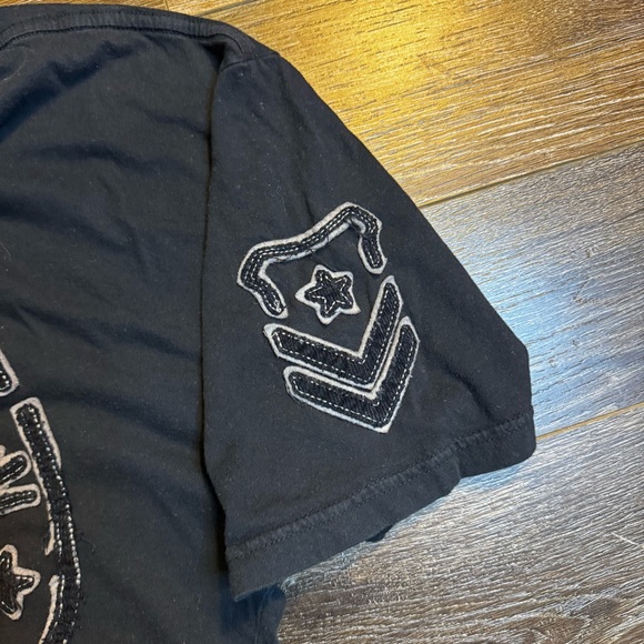 Affliction Live Fast Men's Black Y2K T-Shirt - Picture 5 of 7